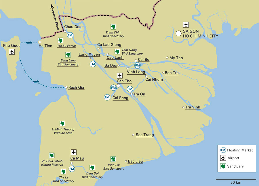 Mekong Delta Map